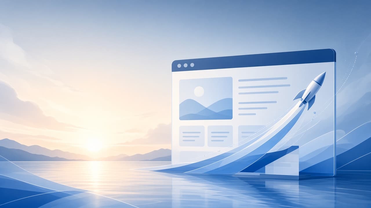 Abstract visual of shipping client websites faster