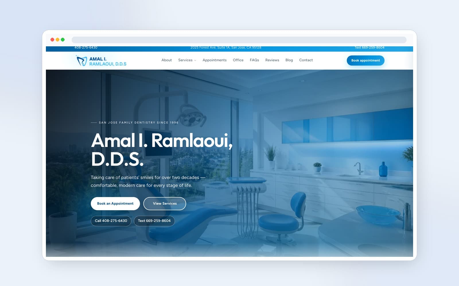 Amal Ramlaoui, D.D.S. desktop view
